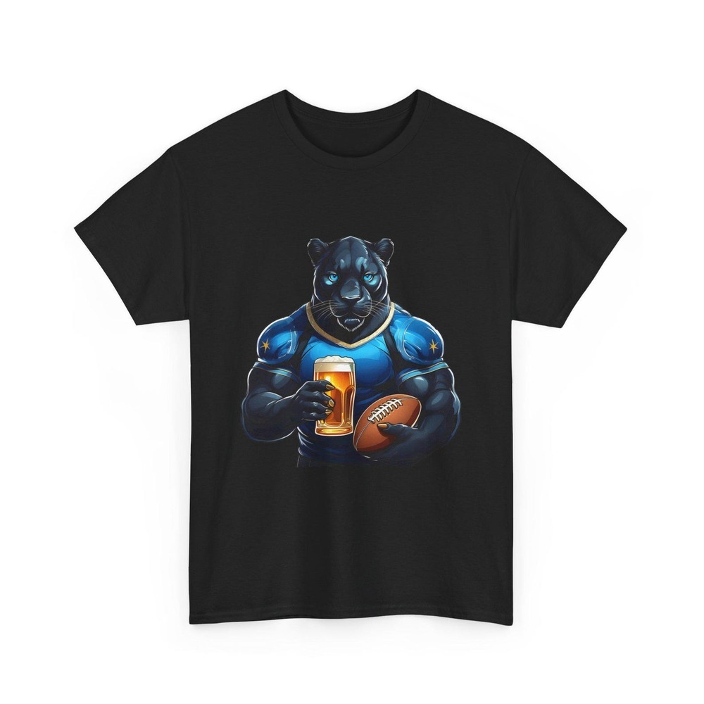 Panthers Football & Beer T-Shirt Black